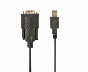 Gembird UAS-DB9M-02 parallellkabel, svart, 1,5 m, USB typ A till DB-9