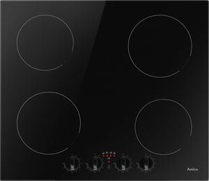 Amica PI65004P Schwarz Einbau 59 cm Induktionskochfeld mit 4 Kochzonen