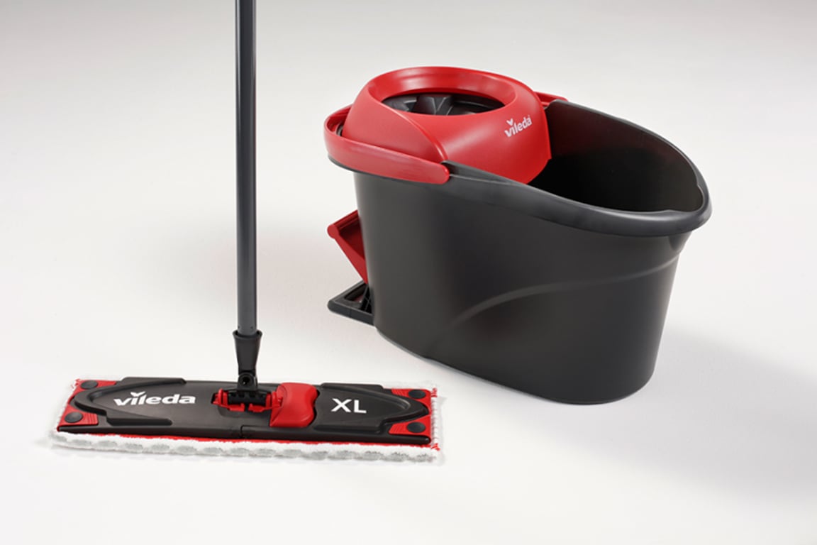 Vileda Ultramat Turbo XL mop Suchy i Mokry Mikrofibra Czarny, Czerwony
