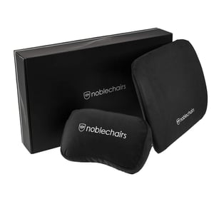 noblechairs NBL-SP-PST-008 Office/Computer Chair Accessory Cushion Set, Black, 2-piece set