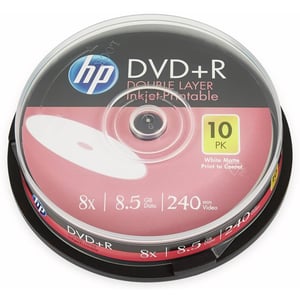 HP DRE00060WIP 8.5 GB DVD+R discs, 10-pack