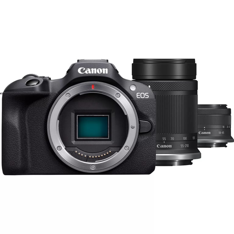 Canon EOS R100 + RF-S 18-45mm F4.5-6.3 IS STM + RF-S 55-200mm F5