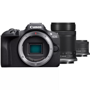 Canon EOS R100 + RF-S 18-45mm F4.5-6.3 IS STM + RF-S 55-200mm F5-7.1 IS STM Kit Bezlusterkowiec 24,1 MP CMOS 6000 x 4000 px Black