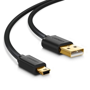 Ugreen 10355 USB 2.0 Cable, 1 m, USB-A to Mini-USB-B, Black