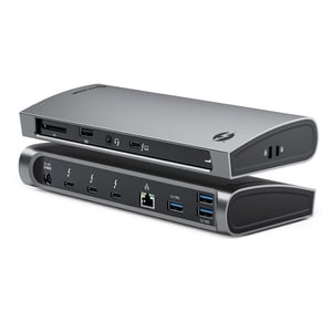 ALOGIC TB4D3TB dockningsstation, kabelansluten Thunderbolt 4, svart