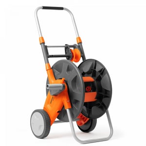 Daewoo DWR2050 Gartenaufwickler – Handwagen mit Aufwickelvorrichtung, schwarz, grau, orange