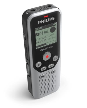 Philips DVT1250 dyktafon Pamięć wewnętrzna i karty pamięci flash Czarny, Szary