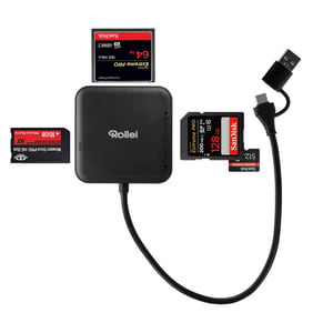 Rollei 25102 USB-3.0-Kartenleser Typ A/Typ C, schwarz