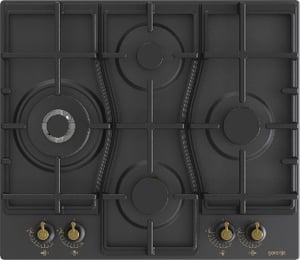 Gorenje GW6D42CLB płyta kuchenna Czarny Wbudowany 60 cm Gaz 4 stref(y)