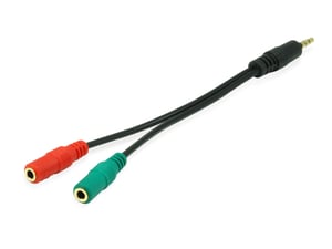 Equip 147943 Audio Cable 1.5 m 2 x 3.5 mm to 3.5 mm Black