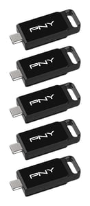 PNY Elite 64 GB USB Flash Drive, USB Type-C 3.2 Gen 1 (3.1 Gen 1), Black