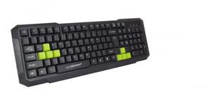 Esperanza ASPIS klawiatura Gaming USB QWERTY British English Czarny, Zielony