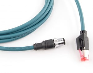 Datalogic CAB-ETH-M05 M12-IP67 kabel sieciowy Niebieski 5 m