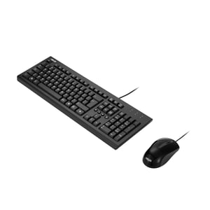 ASUS U2000 KEYBOARD+MOUSE/BK/UI tangentbord Medföljande mus Universell USB Svart
