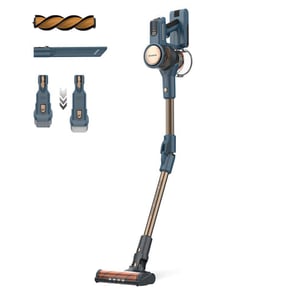 Taurus Homeland Digital Flex 2-in-1 Upright Vacuum Cleaner, Battery-Powered, Dry Cyclonic, HEPA, Bagless, 0.5 L, Black, Blue, Gold, 2.2 Ah