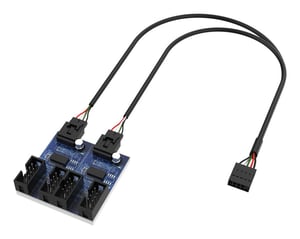 Akasa AK-CBUB64-30BK Hubs und Konzentratoren 480 Mbit/s Mehrfarbig