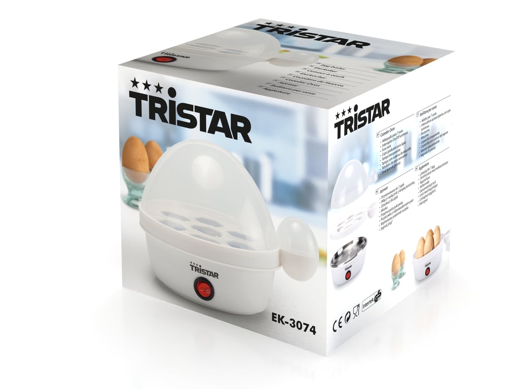 Tristar EK-3074 jajowar 7 jaj. 350 W Przezroczysty, Biały