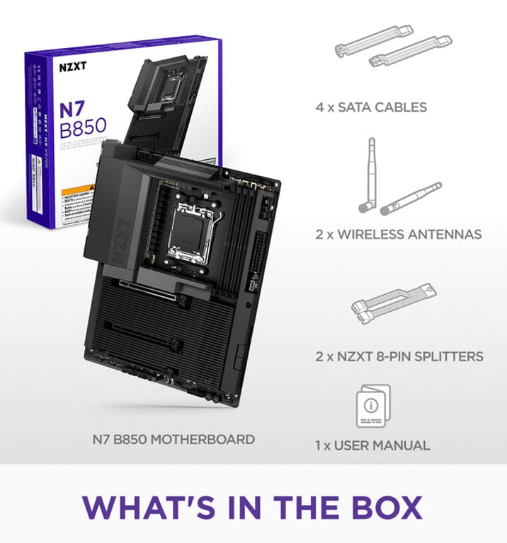 фото Материнская плата Nzxt N7 B850 Black (N7-B85XT-B1) 2