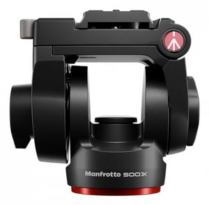 Manfrotto 500X Fluid Head głowica statywu Czarny Aluminium, Tworzywo Sztuczne 1/4, 3/8" Płynny