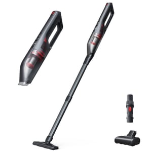 Eufy HomeVac H30 Infinity 2-i-1-dammsugare med stativ, batteri, torrdammsugning, utan påse, 80 W, svart