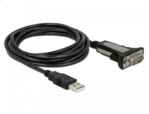 DeLOCK 65962 Parallelkabel, schwarz, 3 m, USB Typ A – DB-9