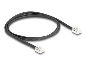 DeLOCK Telefonkabel RJ11-Stecker auf RJ11-Stecker, schwarz, 1 m
