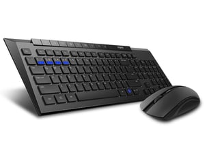 Rapoo 8200M tangentbord Medföljande mus Universell RF-trådlös + Bluetooth Svart