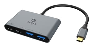 Akasa AK-CBCA31-18BK USB 3.2 Gen 1 (3.1 Gen 1) Type-C-Hubs und -Konzentratoren, 10000 Mbit/s, Aluminium