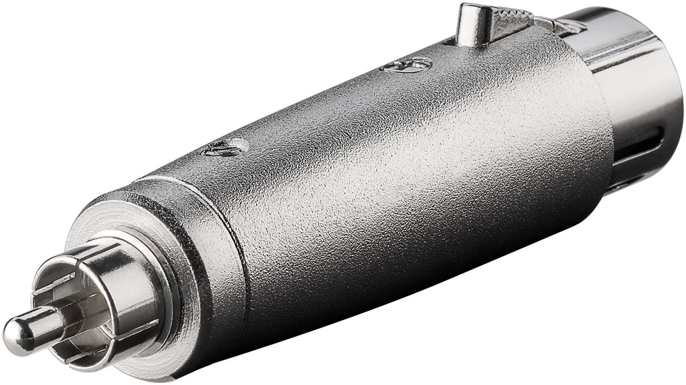 Goobay 27455 przejściówka do kabli XLR RCA Srebrny