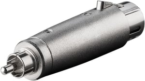 Goobay 27455 przejściówka do kabli XLR RCA Srebrny