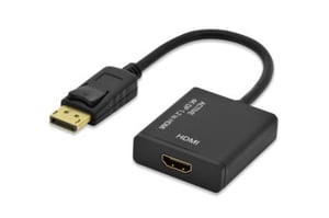 Ednet 84517 adapter kablowy 0,2 m HDMI DisplayPort Czarny