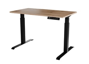Cama Biurko z elektryczną regulacją wysokości MOON 121x67x72-120 czarny/wotan
