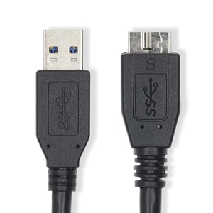 Nedis CCGL61500BK10 USB 3.2 Gen 1 (3.1 Gen 1) Cable, 1 m, USB-A to Micro-USB-B, Black