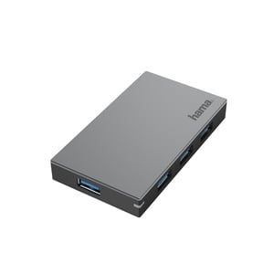 Hama 00200115 USB 3.2 Gen 1 (3.1 Gen 1) Typ-A-Hubs und -Konzentratoren, 5000 Mbit/s, Anthrazit, Grau