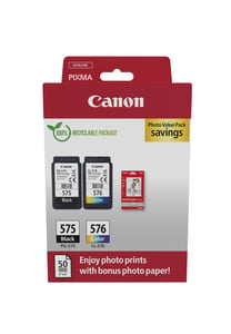 Canon 5438C004 Ink Cartridge, 2-Pack. Genuine Black, Cyan, Magenta, Yellow