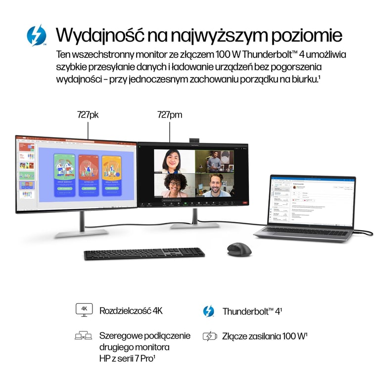 HP 27-calowy monitor konferencyjny seria 7 Pro 4K – 727pm