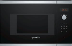 Bosch Serie 4 BFL523MS0 Mikrowelle Schwarz, Edelstahl Solo-Mikrowelle Einbaugerät 20 l 800 W