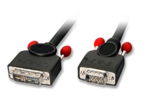 Lindy 1m DVI-A/VGA Cable VGA (D-Sub) Black