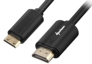 Sharkoon 1 m, HDMI/Mini-HDMI-Kabel, HDMI Typ A (Standard) – HDMI Typ C (Mini), schwarz