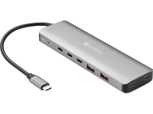 Sandberg 136-79 stacja dokująca Przewodowa USB 3.2 Gen 2 (3.1 Gen 2) Type-C Szary