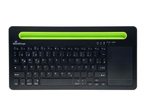 MediaRange MROS131 tangentbord för kontor, Bluetooth, QWERTZ, svart, grönt