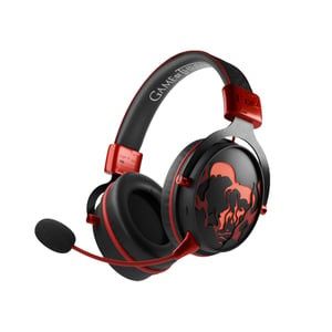 Lexip HBO Game of Thrones Kopfhörer-Set (mit Kabel und kabellos) Gaming-Kopfbügel Bluetooth Schwarz, Rot