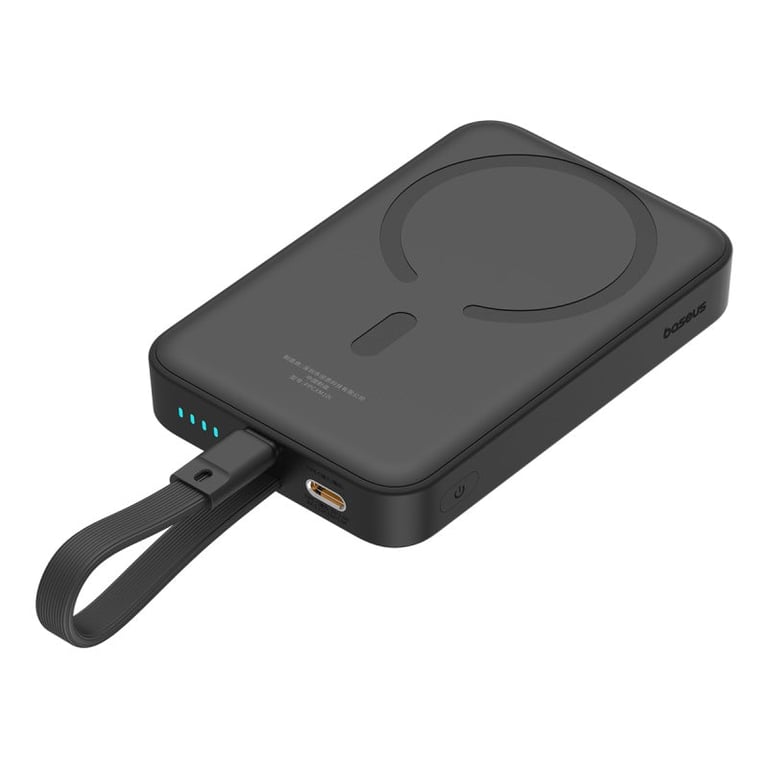 фото Зовнішній акумулятор (павербанк) Baseus Magnetic Mini Wireless iP Edition 10000mAh 20W Black (P10022109113-00)