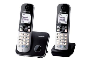 Panasonic KX-TG6812 DECT-Telefon Anruferanzeige und -identifizierung Schwarz, Silber