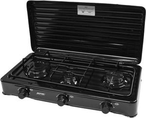 MPM SMILE-KN-03/1KB płyta kuchenna Czarny Blat 60 cm Gaz 3 stref(y)