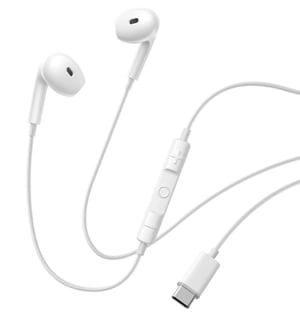 Baseus Encok CZ19 Zestaw słuchawkowy Przewodowa Douszny Połączenia/muzyka USB Type-C Biały
