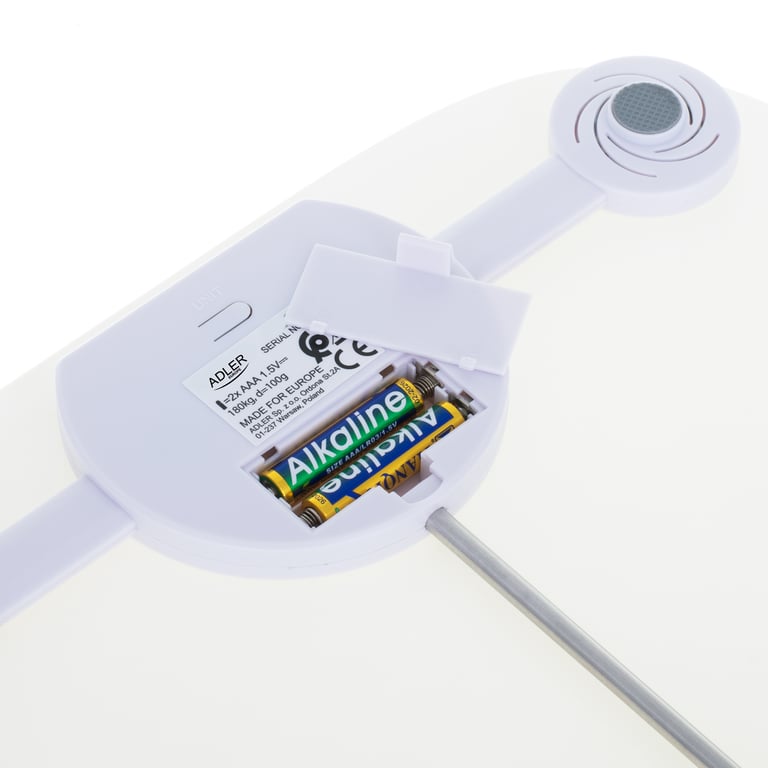 Adler AD 8176 waga Kwadrat Biały Elektroniczna waga osobista