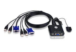 Aten CS22U przełącznik KVM Czarny
