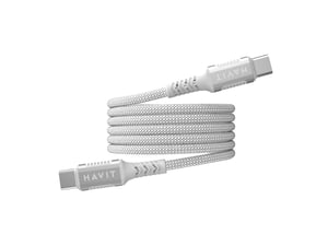 Havit CB6297 - kabel magnetyczny USB typu C do USB typu C, 1m (biały)