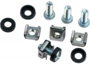 Triton-Set M6, 50 Schrauben, Unterlegscheiben, unverlierbare Muttern, silberfarben